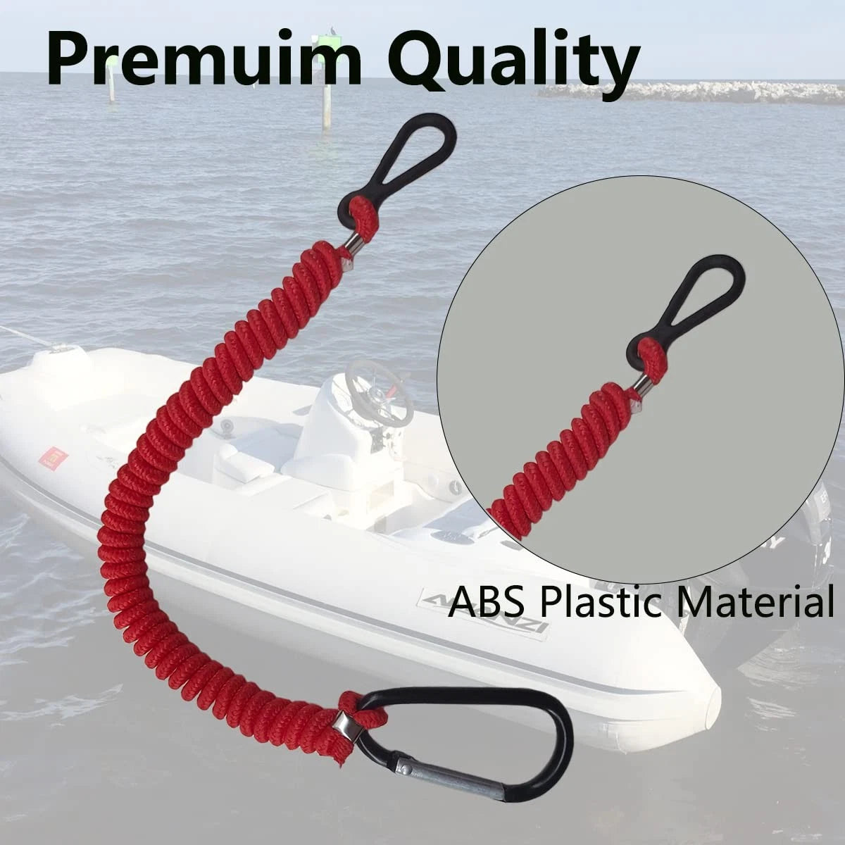 GZZTORES 8M0092850 Boat Kill Switch Lanyard Replacement 1Pcs, Red
