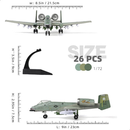 1/72 A-10 Thunderbolt II Warthog Attack Aircraft USAF Assembly Model DIY Set