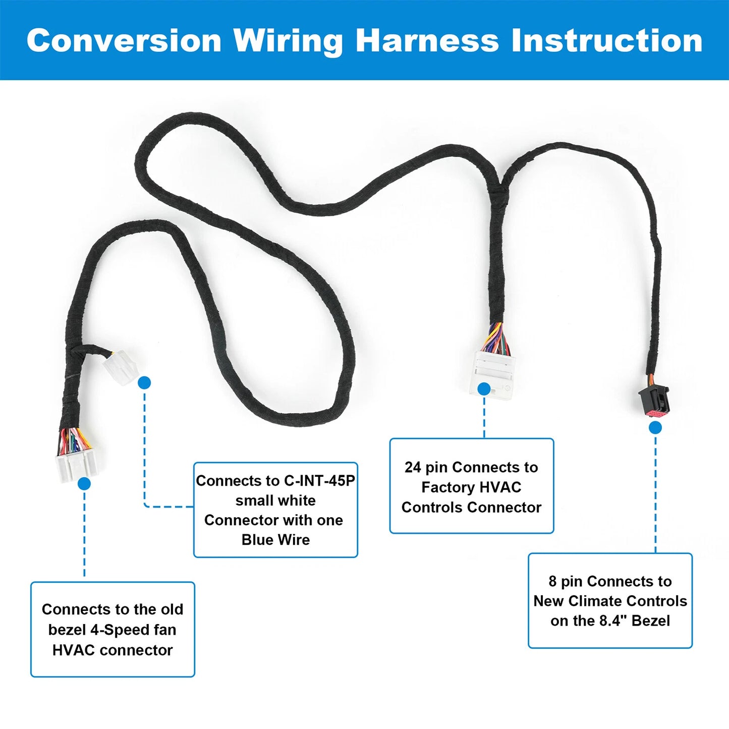 8.4" UConnect Upgrade Conversion Harness For Ram 1500 7-Speed Fan