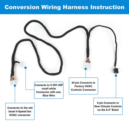 8.4" UConnect Upgrade Conversion Harness For Ram 1500 7-Speed Fan
