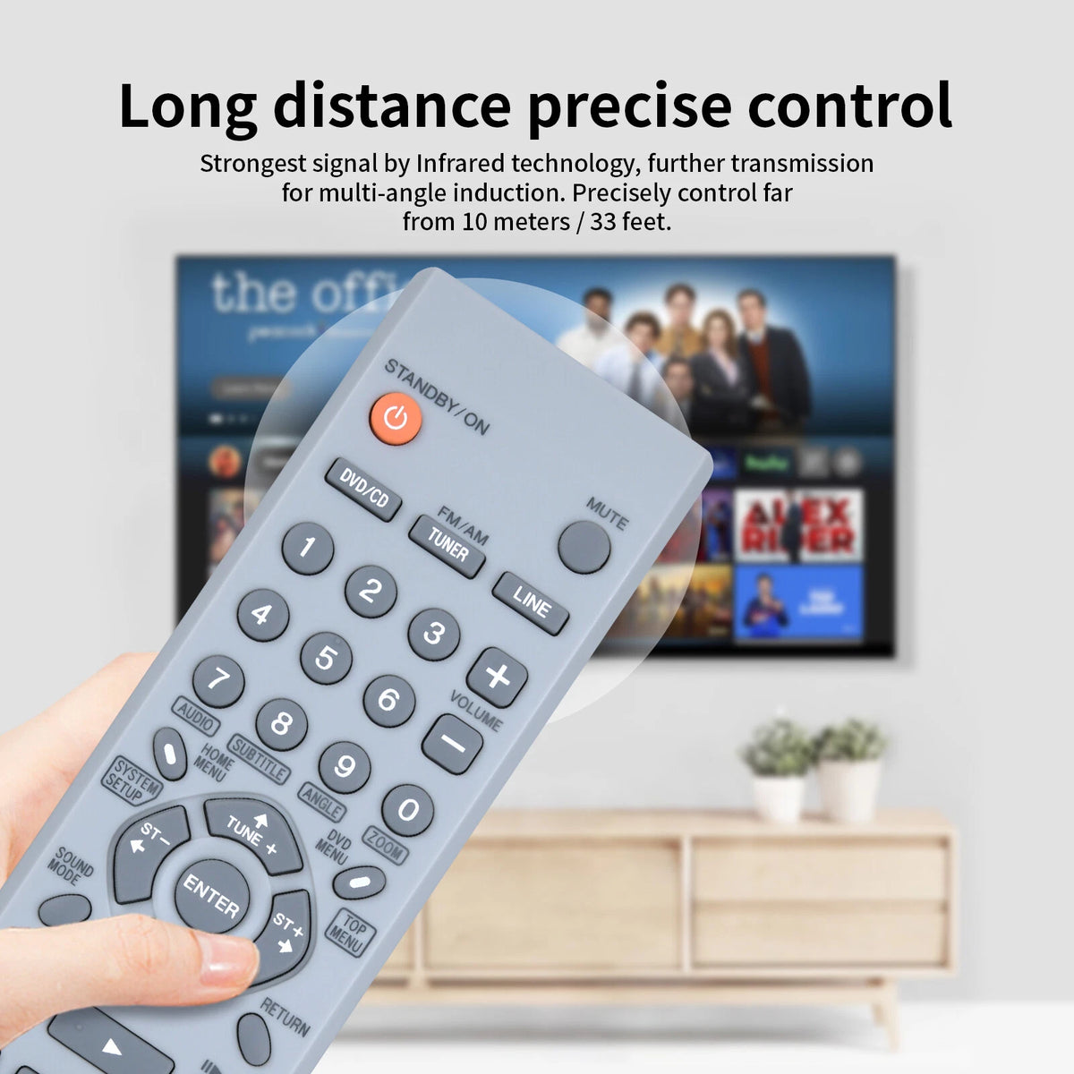 AXD7407 Replacement Remote Control For Pioneer XV-DV232 XV-DV240 XV-DV350