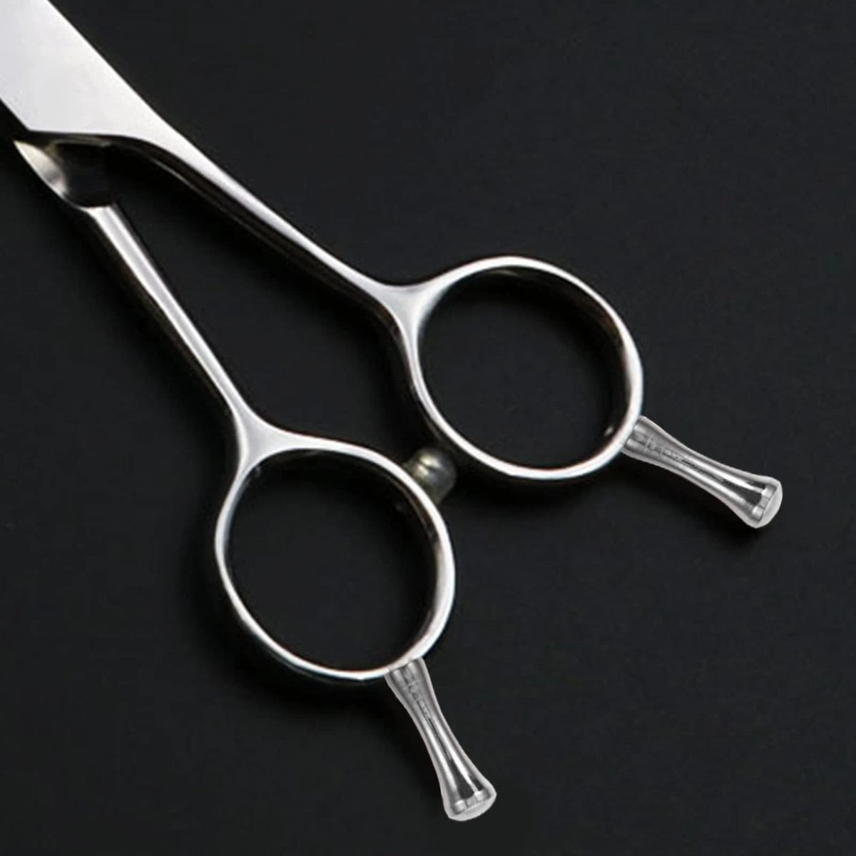 POPETPOP 6 Pcs Hair Scissors Finger Tangs Stainless Steel 0.4X2.2CM, Silver