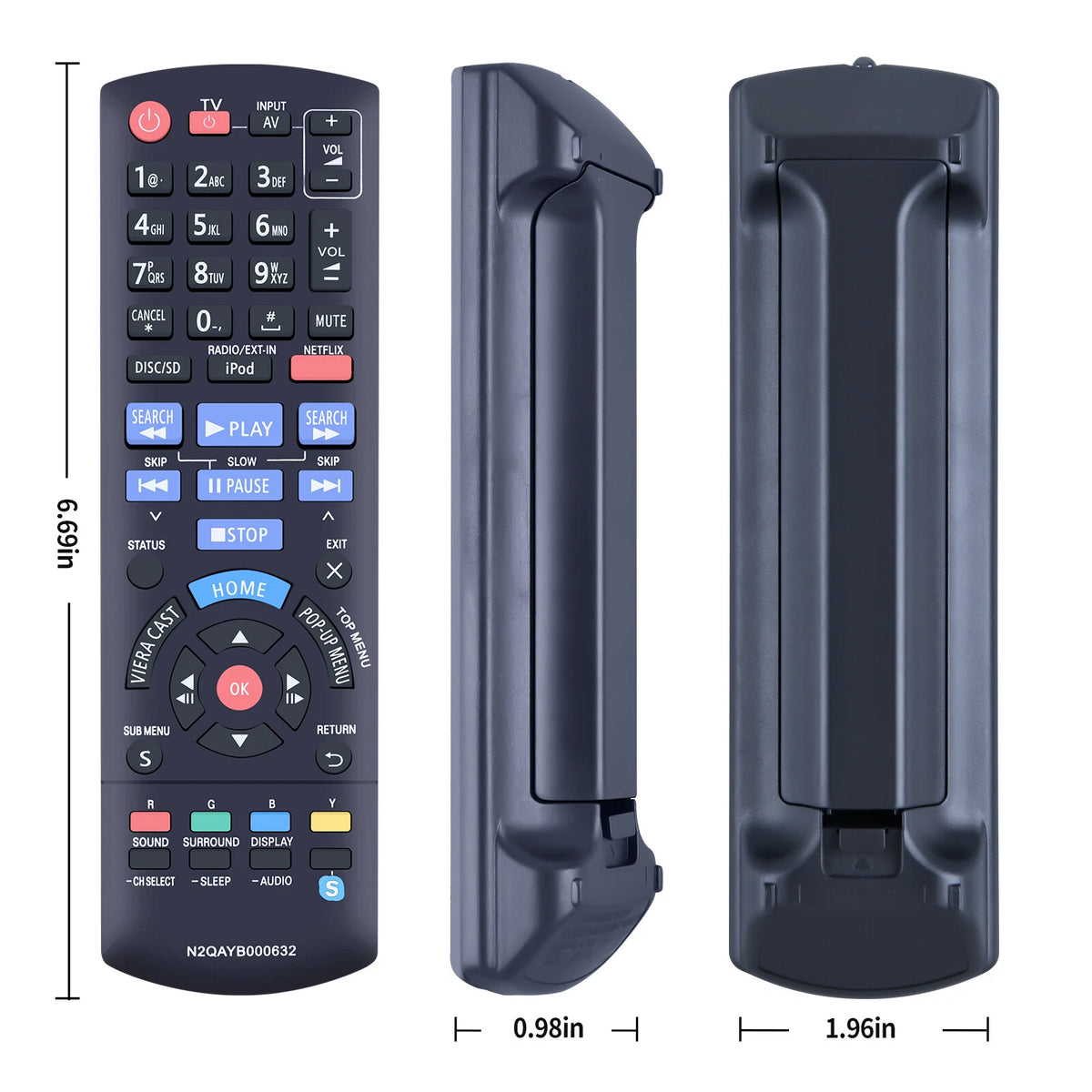 N2QAYB000632 Remote Control For Panasonic Theater System SA-BTT370 SA-BTT770