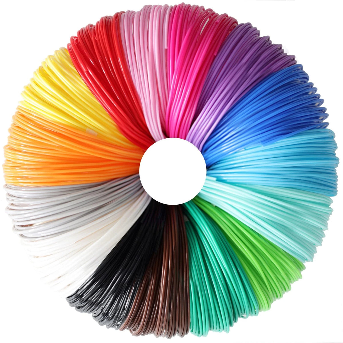 15 Bright Colors 1.75mm 3D Pen PLA Pla 15 Most Popular Solid Mixed