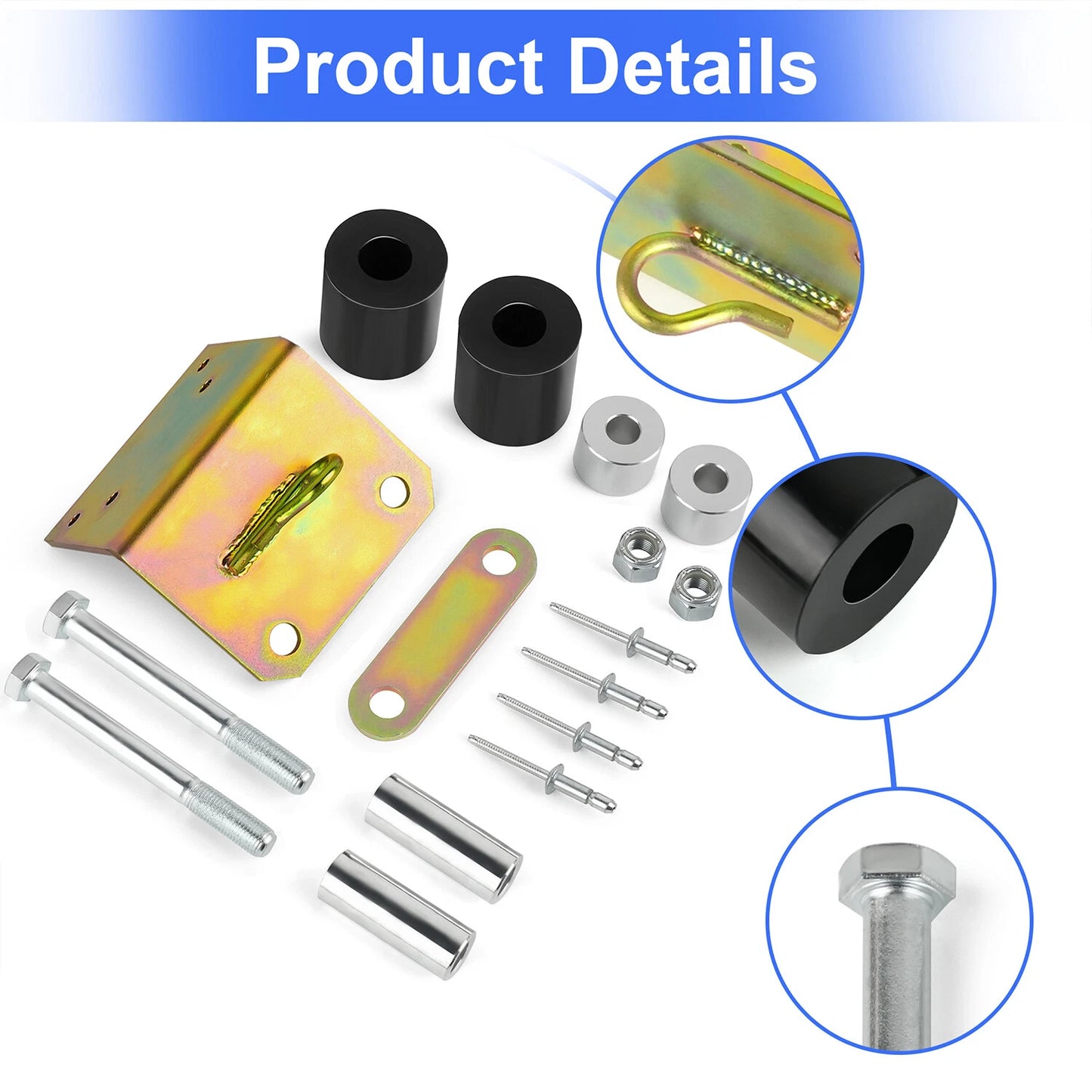 For Peterbilt 379 Lower Roller Bracket Kit Bundle with Rollers & Hardware