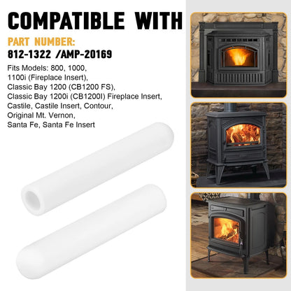 Thermocouple Ceramic Protection Cover Replacement for 2 3/16" long, White