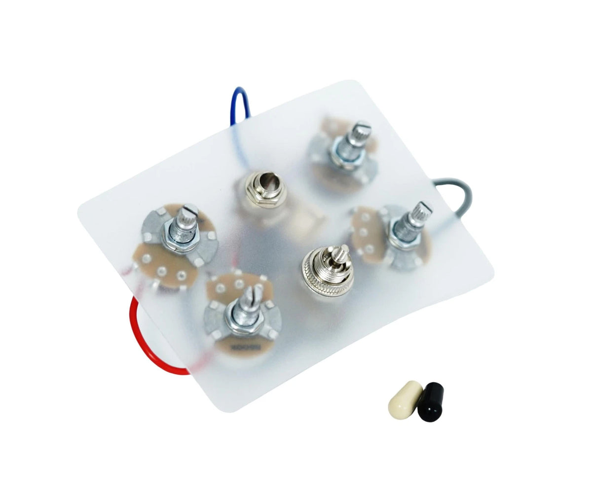 Guyker 1 Set LP Electric Guitar Pickup Wiring 1 Toggle Switch + 4 Pots + Jack