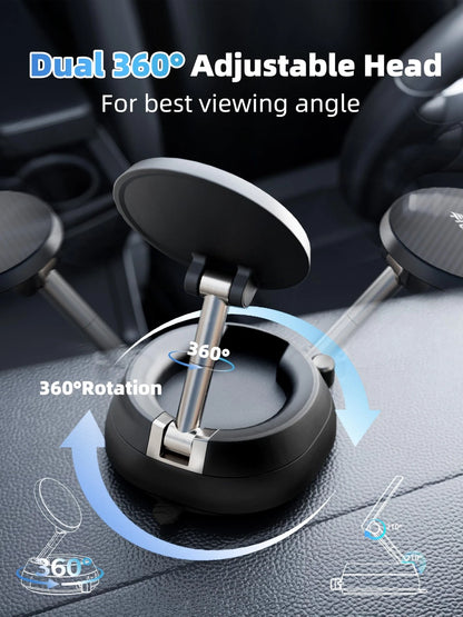Treligate 2026 Upgraded Vacuum Magnetic Phone Holder, [108+ LBS] Heavy Black