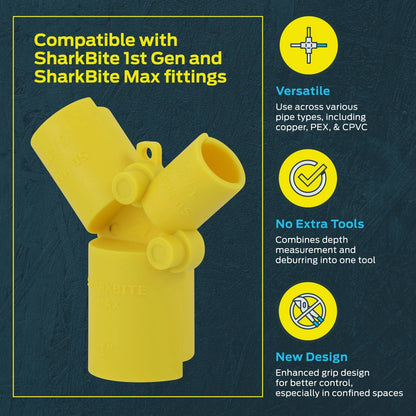 SharkBite 1/2 Inch to 1 Depth in. - 1 (Gen 1 and Max), Yellow