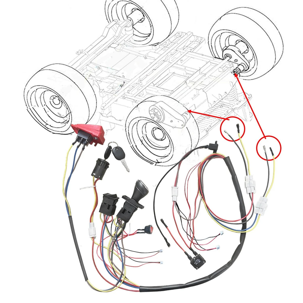 6V 12V 24V DIY Wire Harness Electric Conversion Kit for Kid's Ride On Toys...