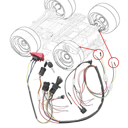 6V 12V 24V DIY Wire Harness Electric Conversion Kit for Kid's Ride On Toys...