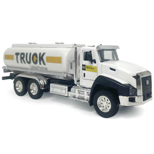 1Pc Toy 1:50 Oil Corp Toy Engineering Tanker Trailer Truck Model Car Diecast