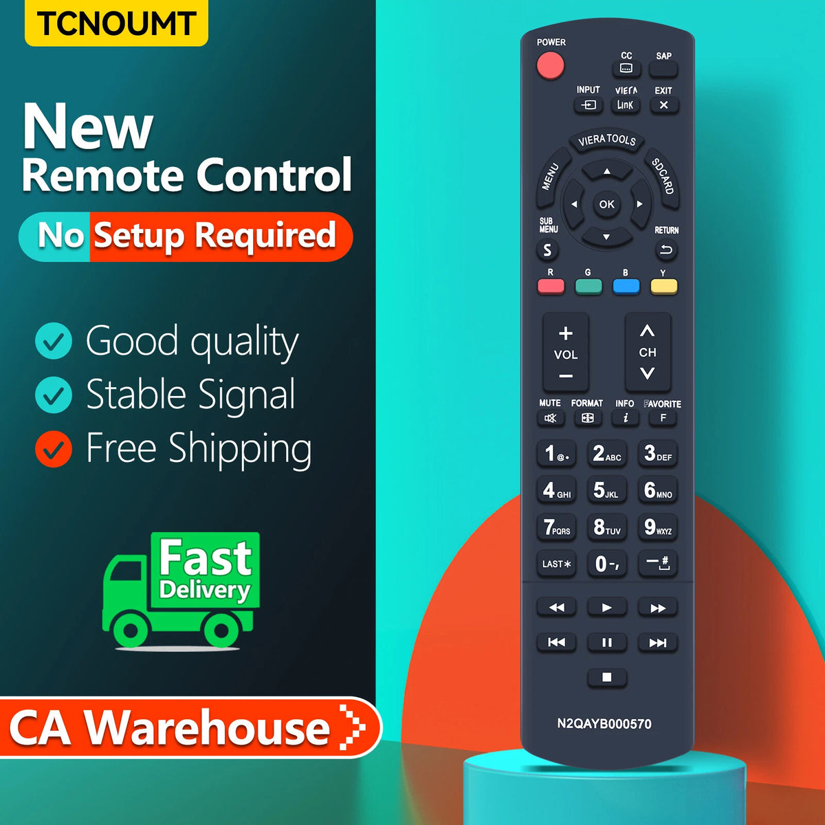 N2QAYB000570 Remote Control For Panasonic TV TC-L3232C TC-P50S30 TC-P60S30