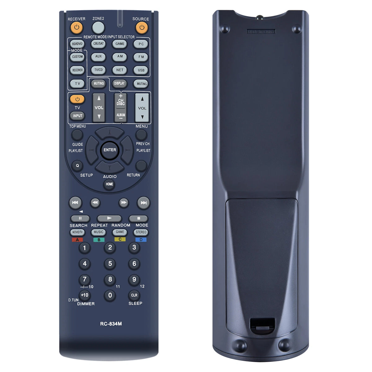 RC-834M Remote Control For Onkyo AV Receiver TX-NR515 TX-NR414 HT-RC440