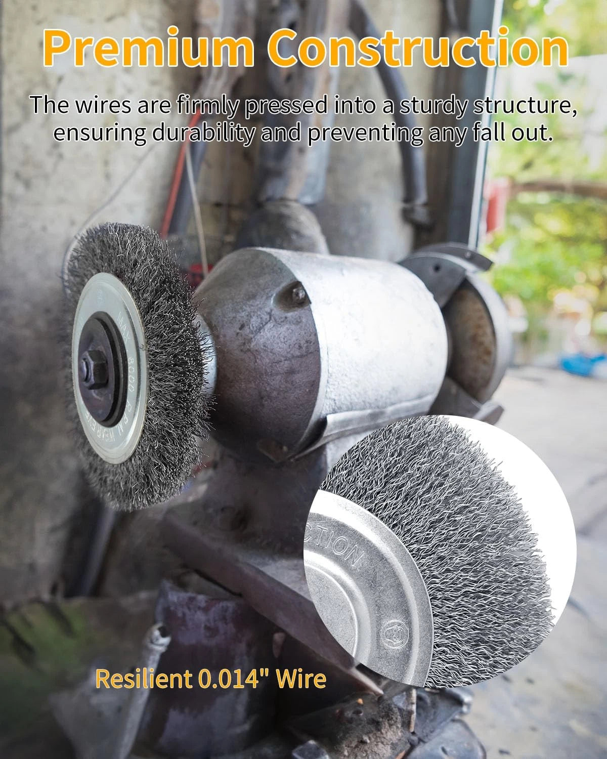 2Pcs 8 Inch Wire Wheel for Bench Grinder - ZORUNNA Brush Grinder,...