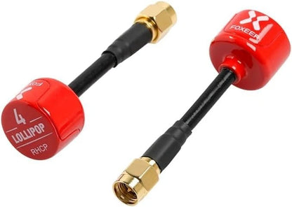 2pcs FOXEER FPV Antenna Lollipop 4 Updated Version 5.7GHz RHCP 2.5Dbi SMA Red