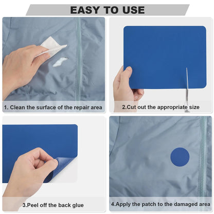 OAZ 8 Pieces 7.87 x 5.9 inch Nylon Repair Patches 7.87" x 5.9", Black