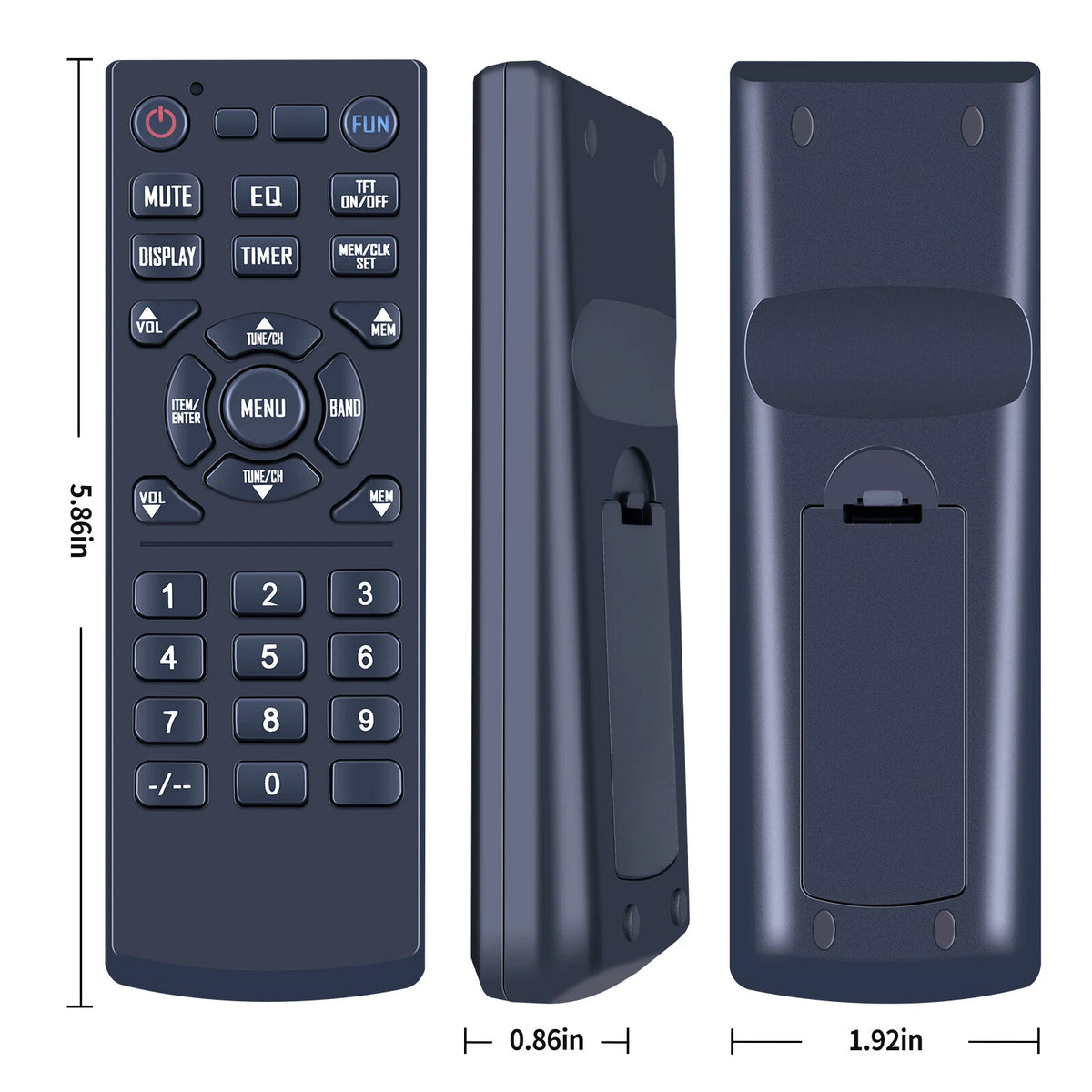 Replacement Remote Control For GPX KCL8806DT Car Audio