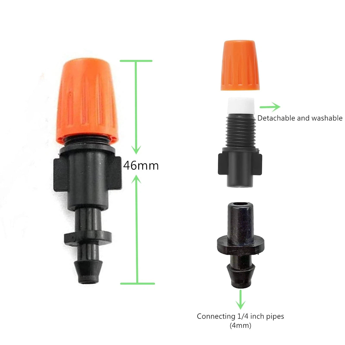 50 Pcs Drip Irrigation Spray Emitters, Adjustable 50 Pcs, Emitters