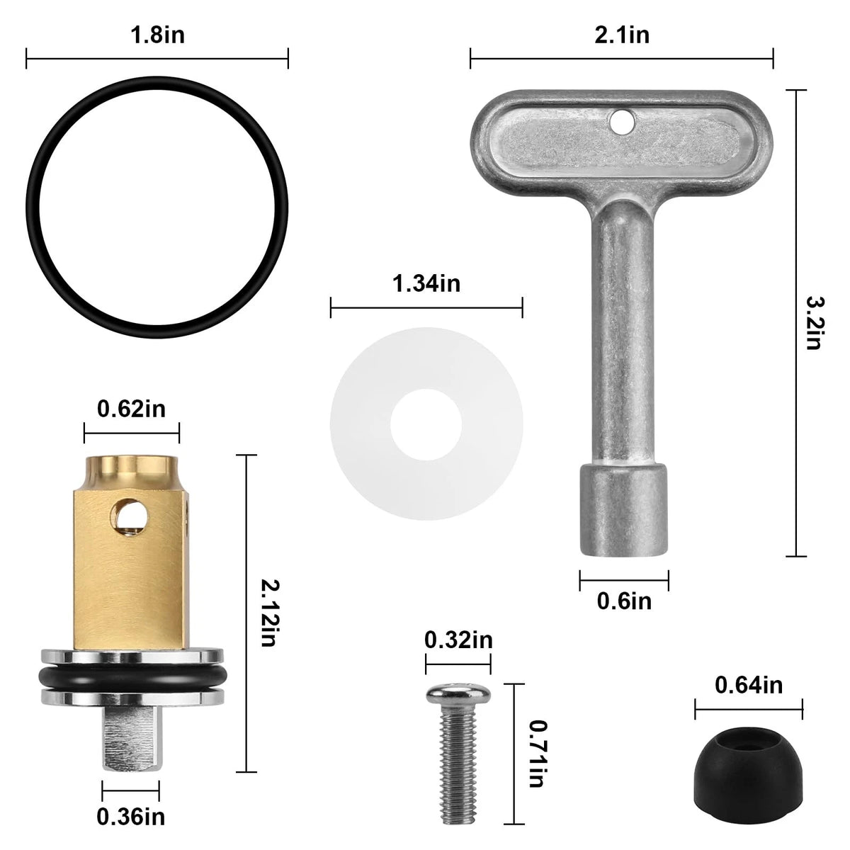 Wall Hydrant Repair Kit, Fits for Zurn HYD-RK-Z1321-CXL Z1321-CXL/ Z1320-CXL