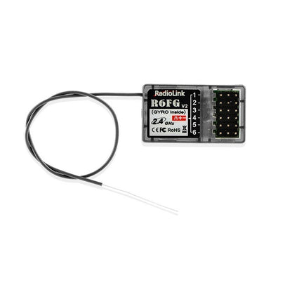 R6FG 2.4Ghz 6CH Gyro RC Receiver for RC6GS RC4GS RC4G T8FB Radiolink Transmitter