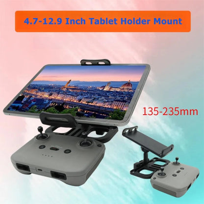 Drone Tablet Mount Holder for DJI Controllers - 30.18 cubic inches, Black