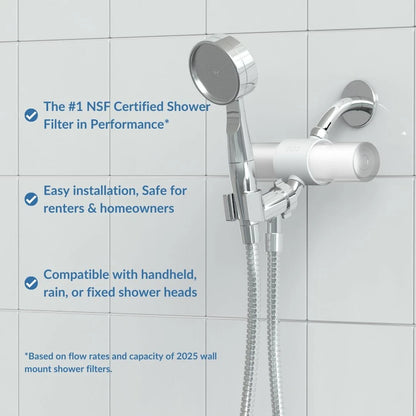 Weddell Duo Shower Filter – NSF Certified for Chlorine Black