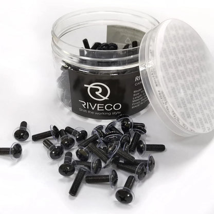 RIVECO 100PCS 10-32 Rack Screws for Server (100 Pieces), Black