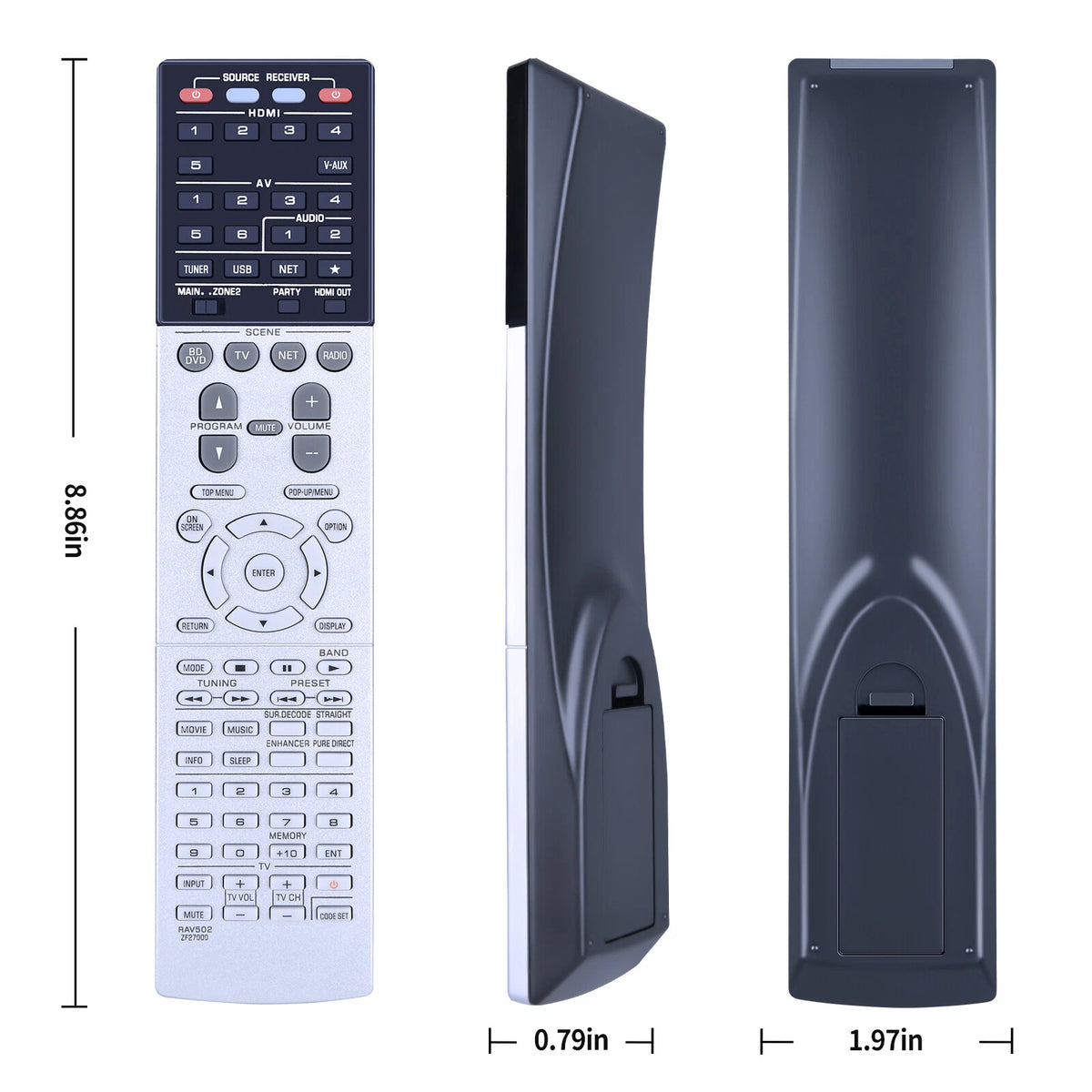 Remote Control For Yamaha AV Receiver RAV502 ZF27000 RX-V775 RXV775