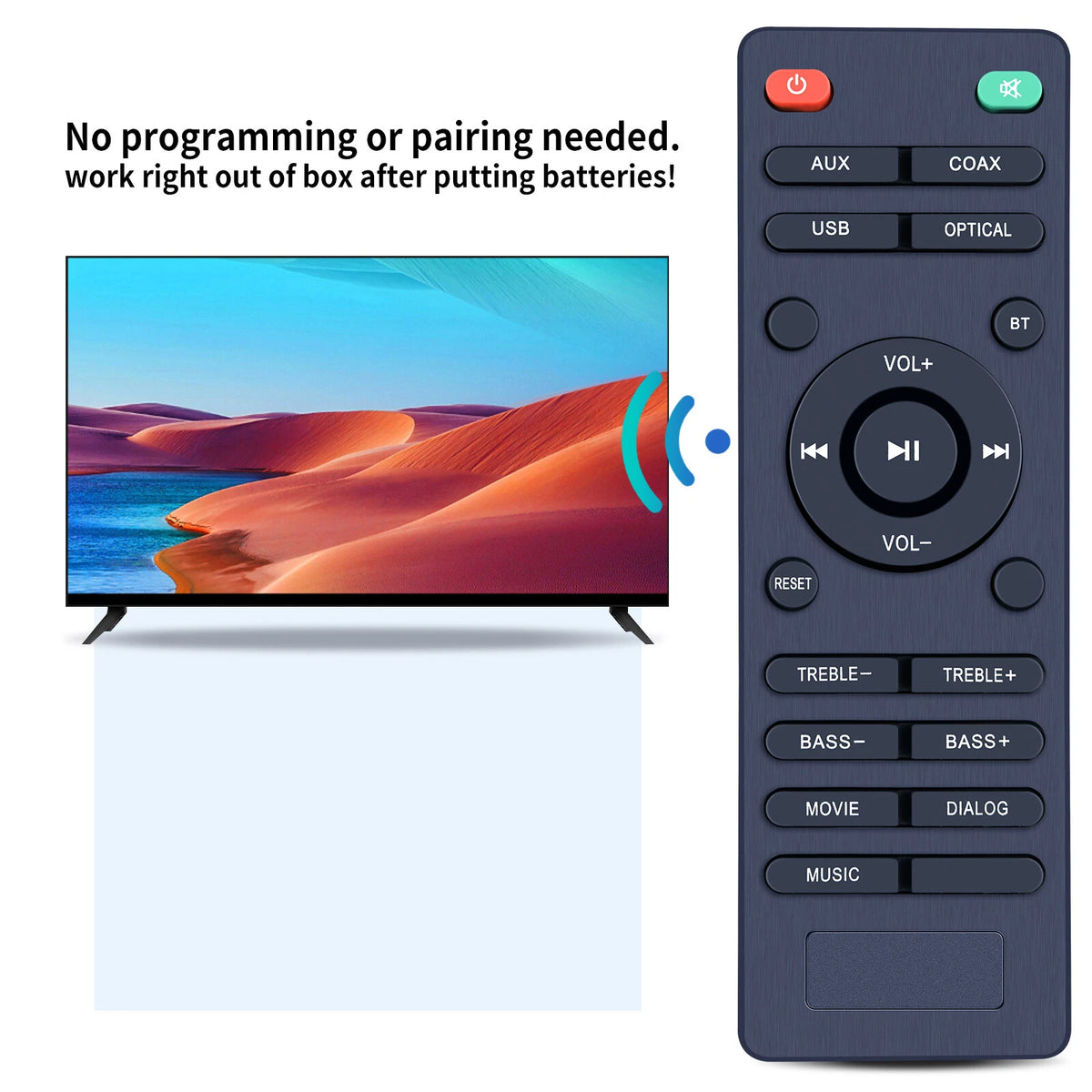 Remote Control For VMAI S4 FS21HS MSS-95 Bluetooth Soundbar Speaker System