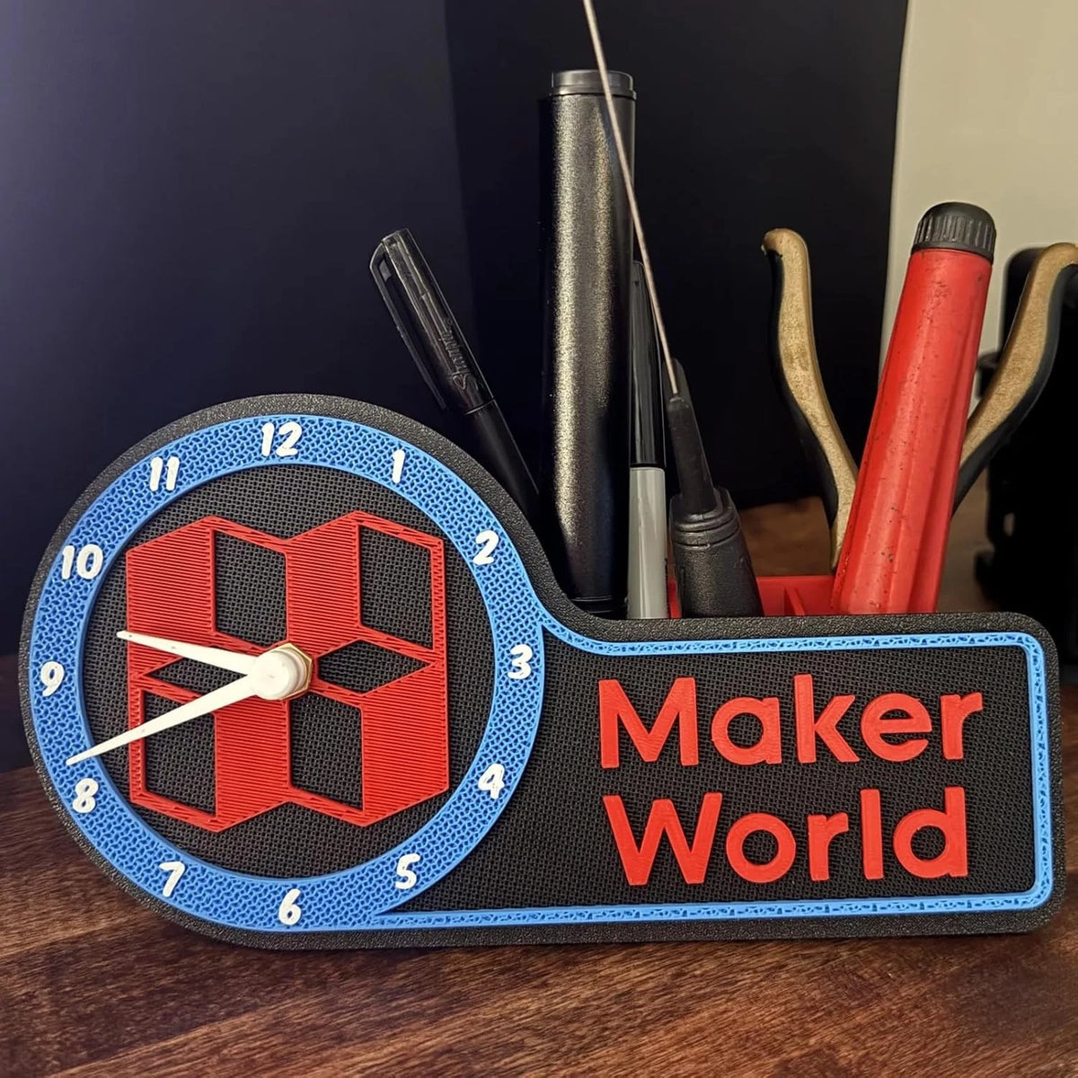 Makerworld MH011 3D Printer Clock Creative Model Components for Bambu Black