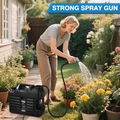 Portable Camping Shower with 5 Gallon Water Jug, 6000mAh 5 Gallon, Black