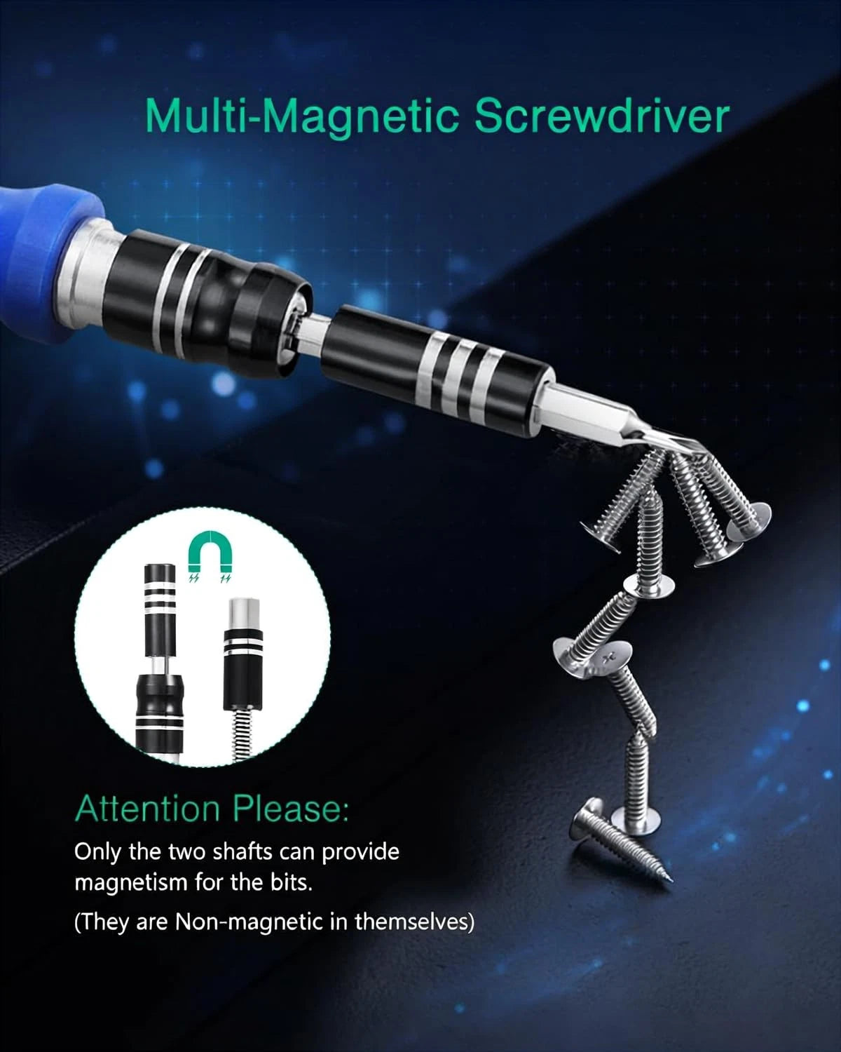 ORIA Precision Screwdriver Set, 61 in 1 Small Set with 57 Blue