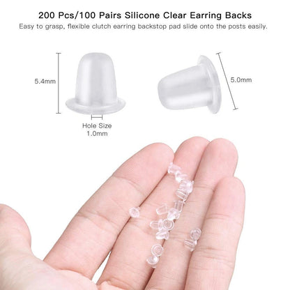 Earring Hooks Silver Plated Hypoallergenic Ear Wires for 0.87 inch, A-Silver