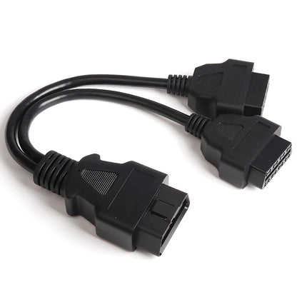 OBD2 OBDII Splitter Extension Cable 16pin Male to Dual Female Y Cable Tool Part
