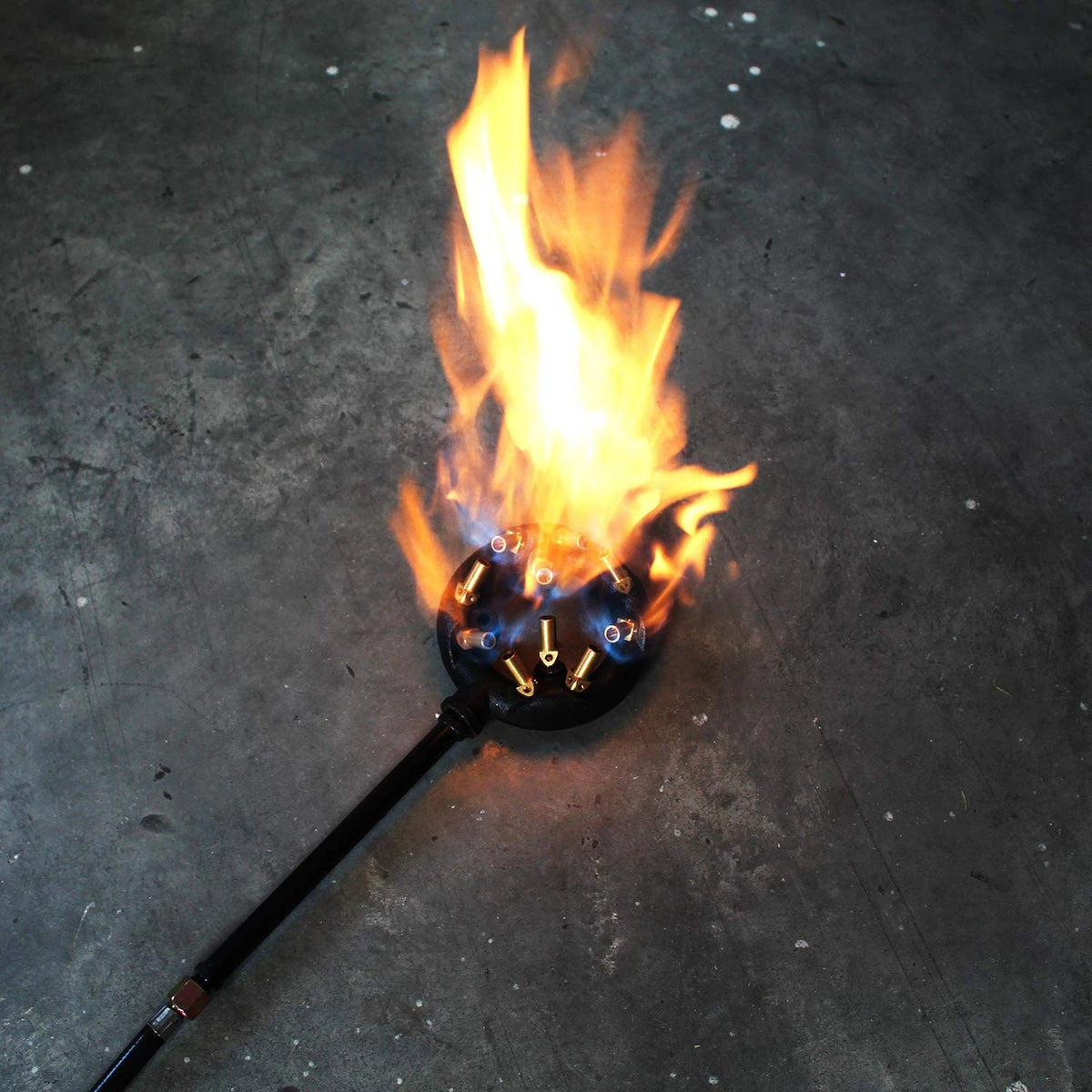 𝑴𝑬𝑵𝑺𝑰 10 Jets Homemade Cast Iron Burner Assembly Flame 8 inches, Black