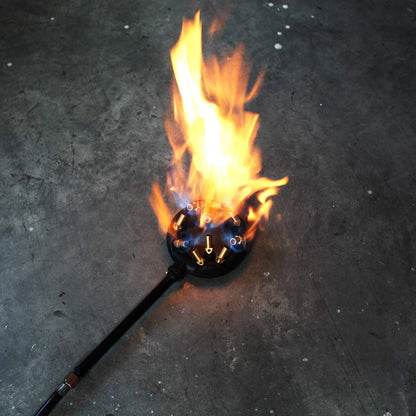 𝑴𝑬𝑵𝑺𝑰 10 Jets Homemade Cast Iron Burner Assembly Flame 8 inches, Black