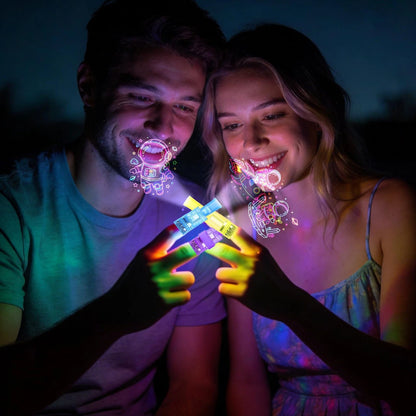 CHSLtmxq 24PCS Space Finger Lights Party Favors, 8 Designs Light Up 24pcs