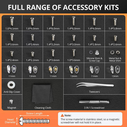JOREST Eyeglass Repair Kit, Sunglasses/Glasses eyeglass repair kit, Colorful