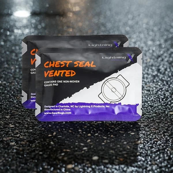 Lightning X CSV6 Vented Chest Seal for Open Wounds | Occlusive White