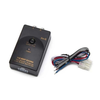 Car Stereo Speaker Outputs To RCA Outputs Speaker Level Converter With Cable