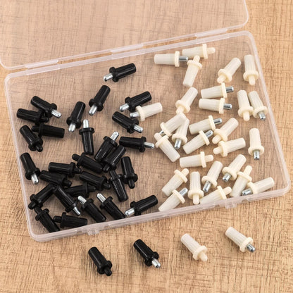 Swpeet 60Pcs 4 Sizes 4.6mm x 6.1mm, 4.7mm x x 7.5mm, Black