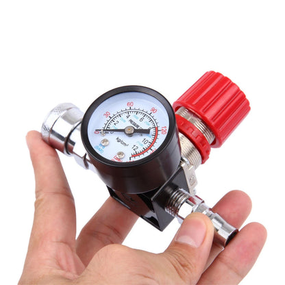 1/4" Air Compressor Pressure Gauge Regulator Valve 180 PSI for Tire Inflator