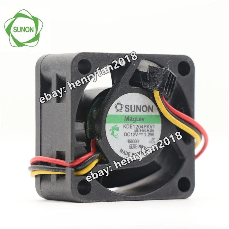 SUNON KDE1204PKV1 Axial Fan 12VDC 1.2W 8.9CFM 40*40*20mm 3-wire Case Cooling Fan