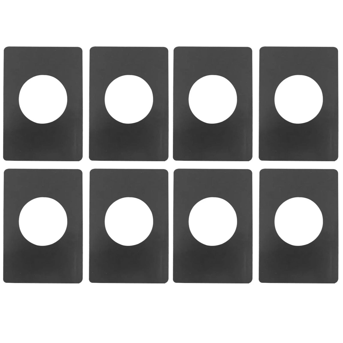 8Pack Door Knob Plate Matte Black, Lock Fixing Cover Backplate Kit Black