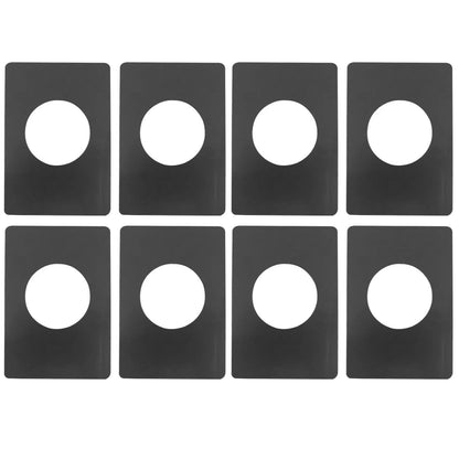 8Pack Door Knob Plate Matte Black, Lock Fixing Cover Backplate Kit Black