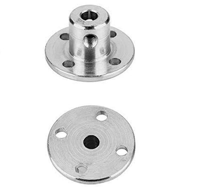 4Pcs 6mm Flange Coupling Connector, Rigid Guide Model Coupler 6mm, Silver