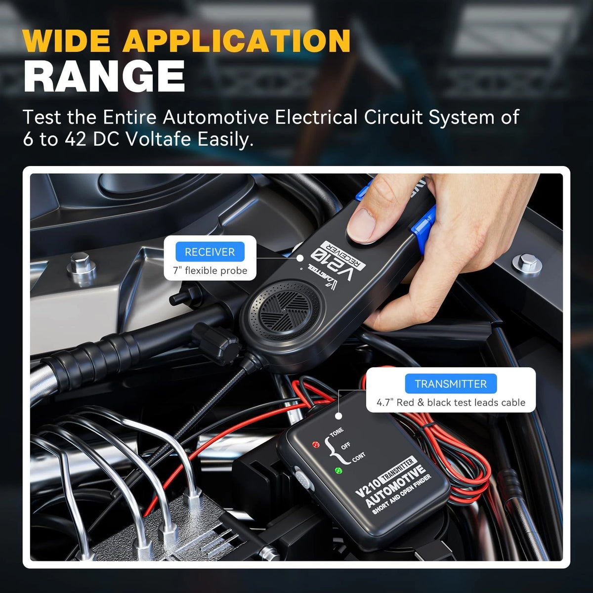VDIAGTOOL V210 Wire Tracer Electrical Automotive Open & Short Finder Blue