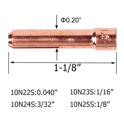 Zinger 53pcs TIG Welding Torch Stubby Gas Lens #10 Glass 53PCS, Multicolor