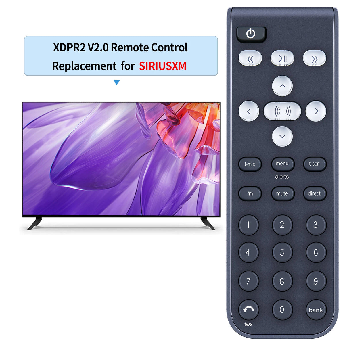 For SiriusXM Replacement Universal Remote Control XDPR2 v2.0